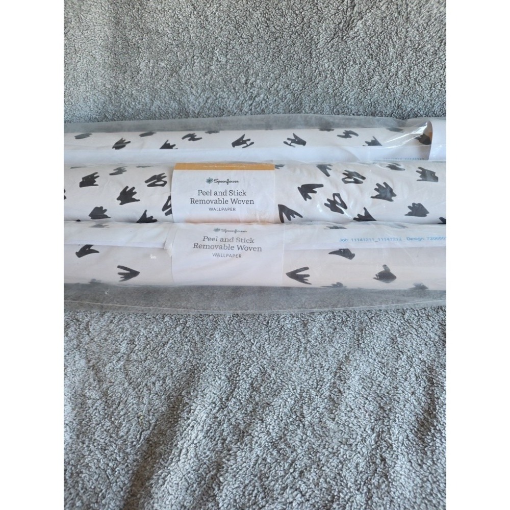 Spoonflower Peel And Stick Removable Woven Wallpaper Black And White